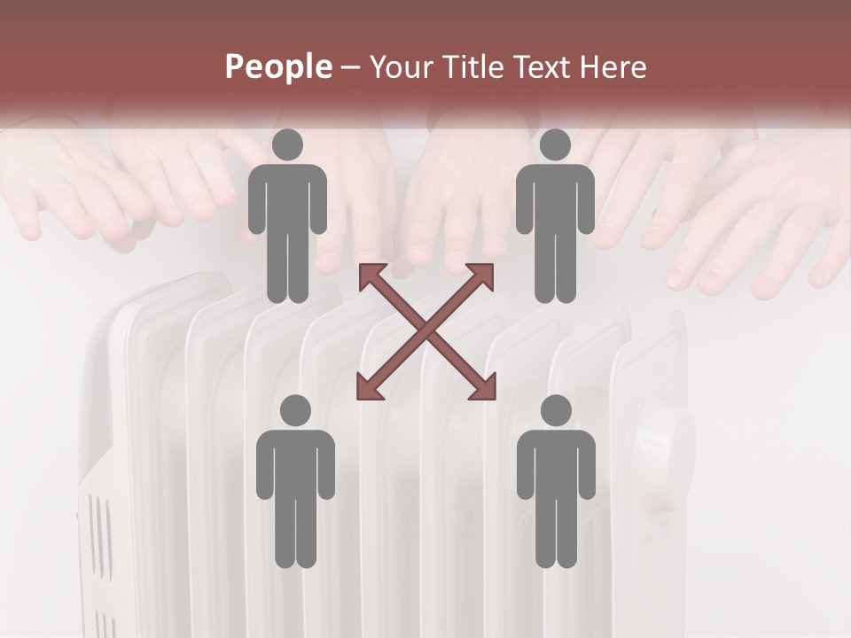 A Group Of People With Their Hands On A Radiator PowerPoint Template