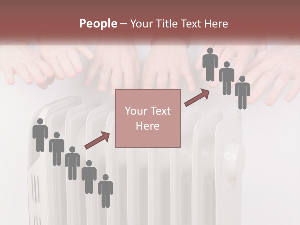 A Group Of People With Their Hands On A Radiator PowerPoint Template