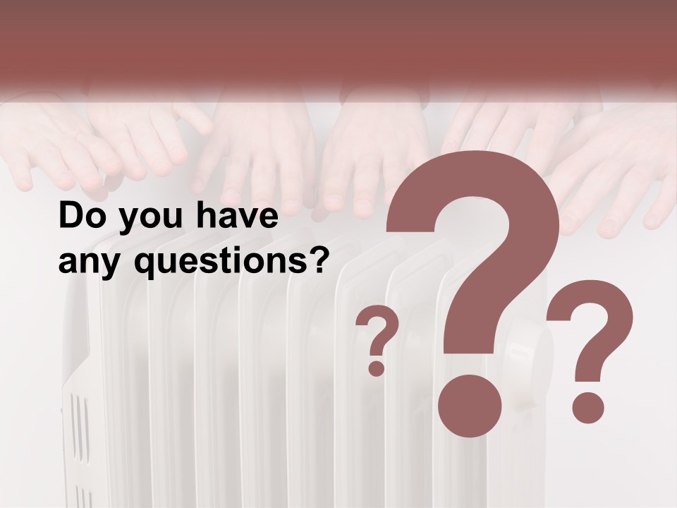 A Group Of People With Their Hands On A Radiator PowerPoint Template