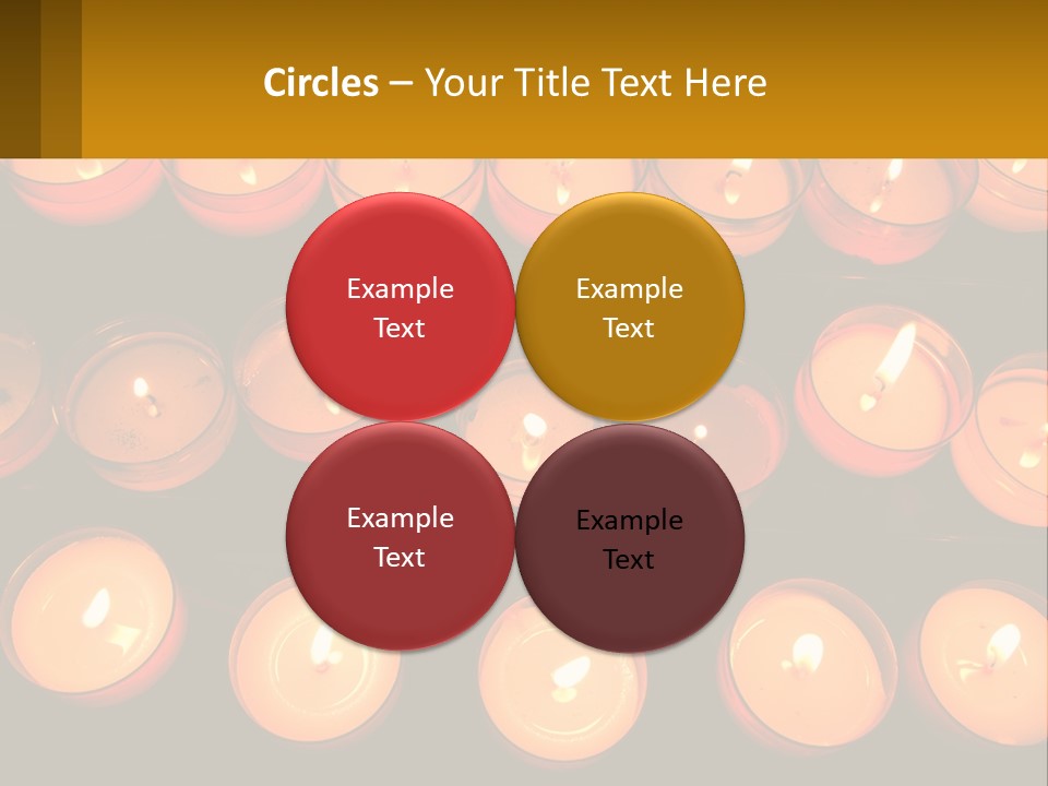 Many Lit Candles Are Arranged In A Row PowerPoint Template
