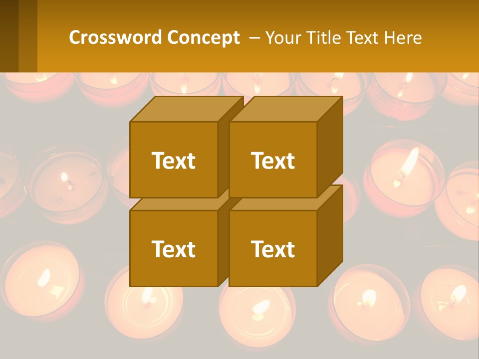 Many Lit Candles Are Arranged In A Row PowerPoint Template