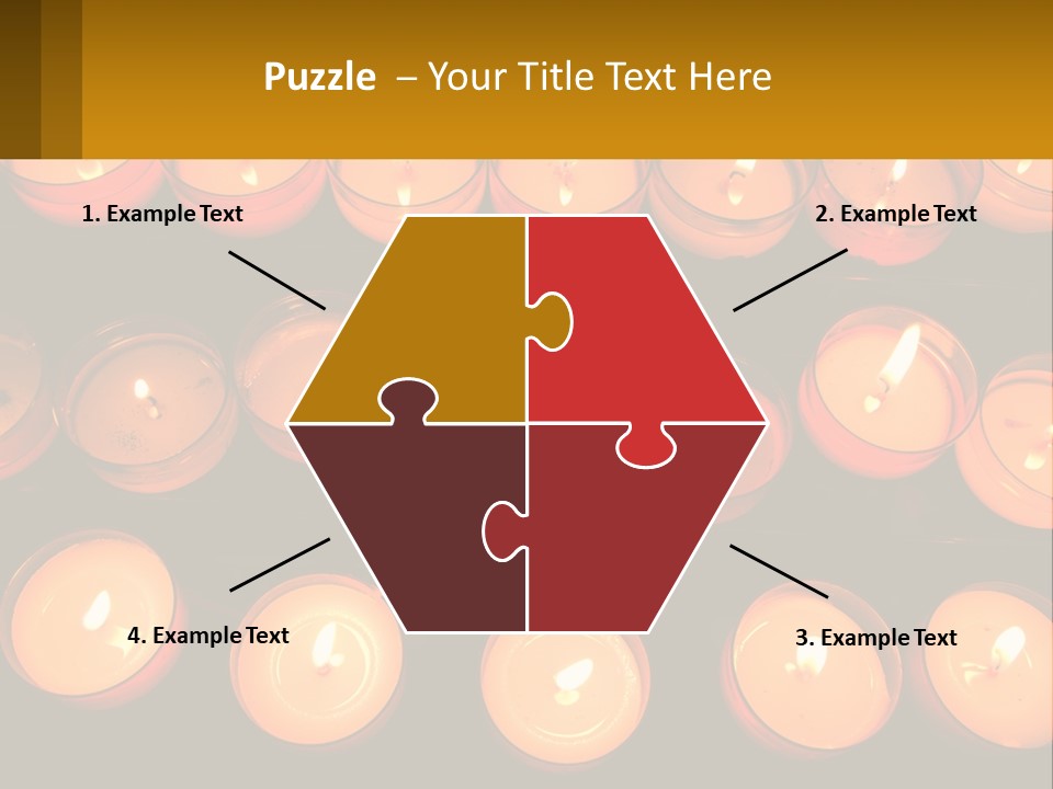 Many Lit Candles Are Arranged In A Row PowerPoint Template
