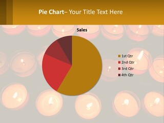 Many Lit Candles Are Arranged In A Row PowerPoint Template