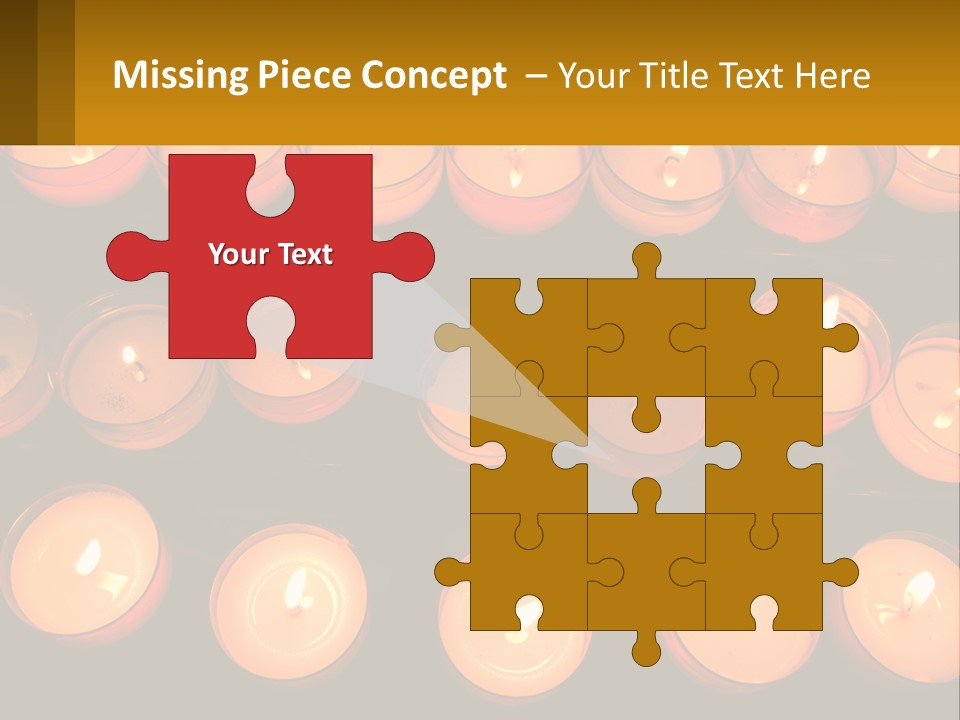 Many Lit Candles Are Arranged In A Row PowerPoint Template