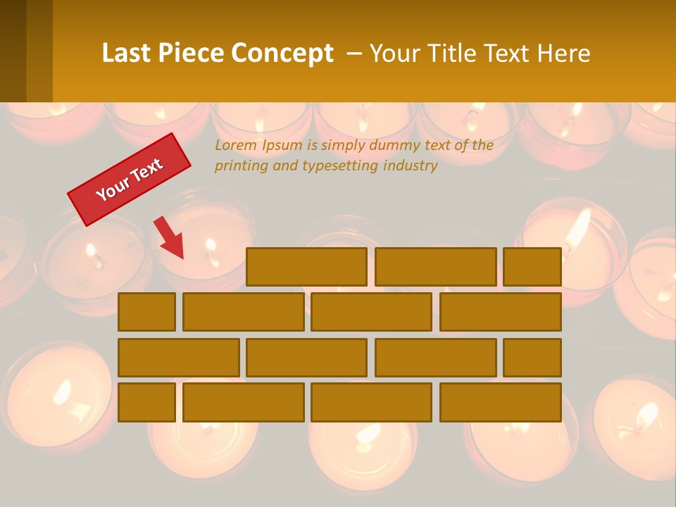 Many Lit Candles Are Arranged In A Row PowerPoint Template