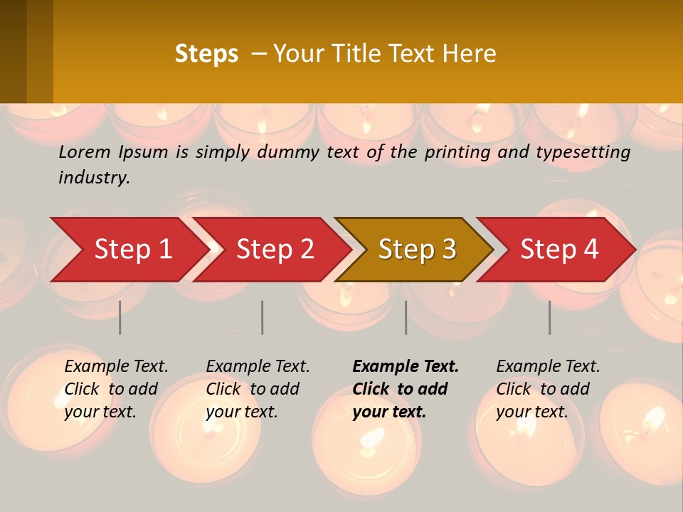 Many Lit Candles Are Arranged In A Row PowerPoint Template