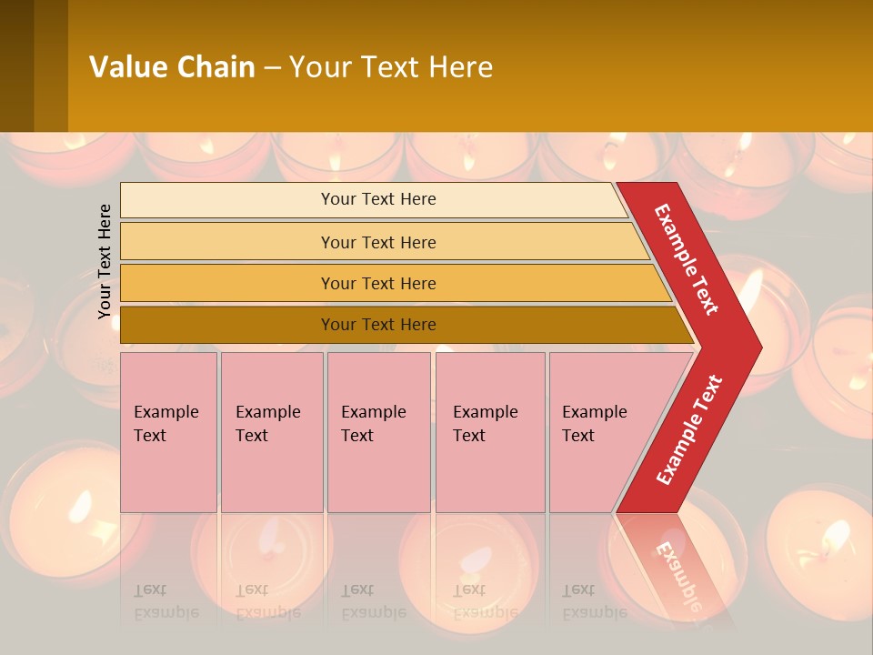 Many Lit Candles Are Arranged In A Row PowerPoint Template