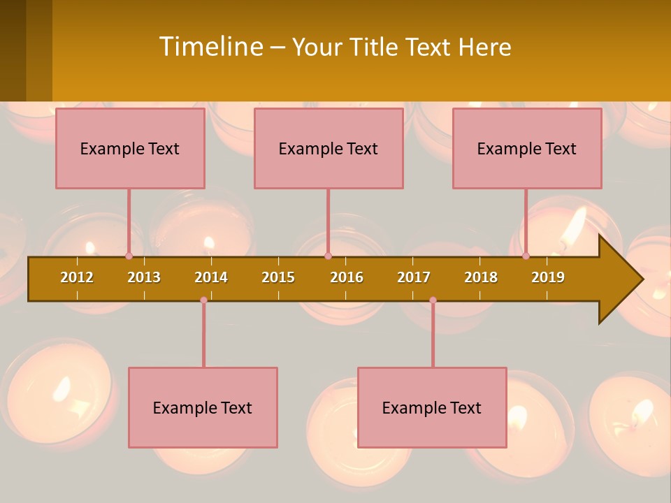 Many Lit Candles Are Arranged In A Row PowerPoint Template