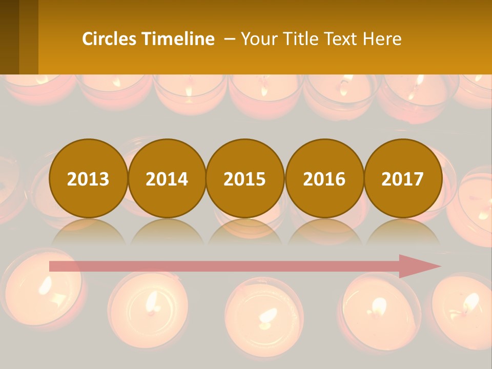 Many Lit Candles Are Arranged In A Row PowerPoint Template