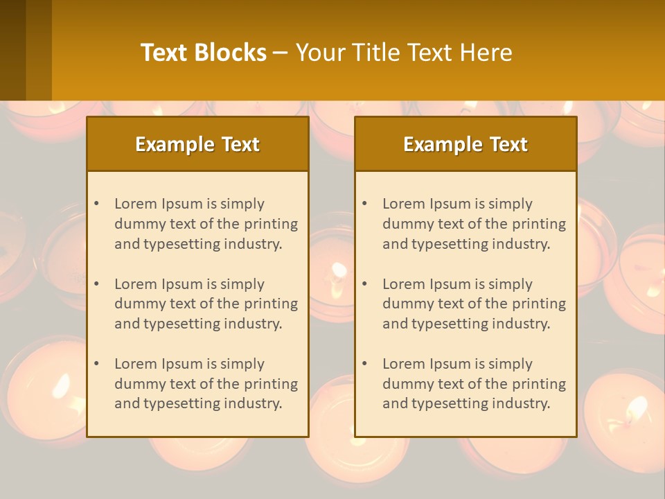Many Lit Candles Are Arranged In A Row PowerPoint Template