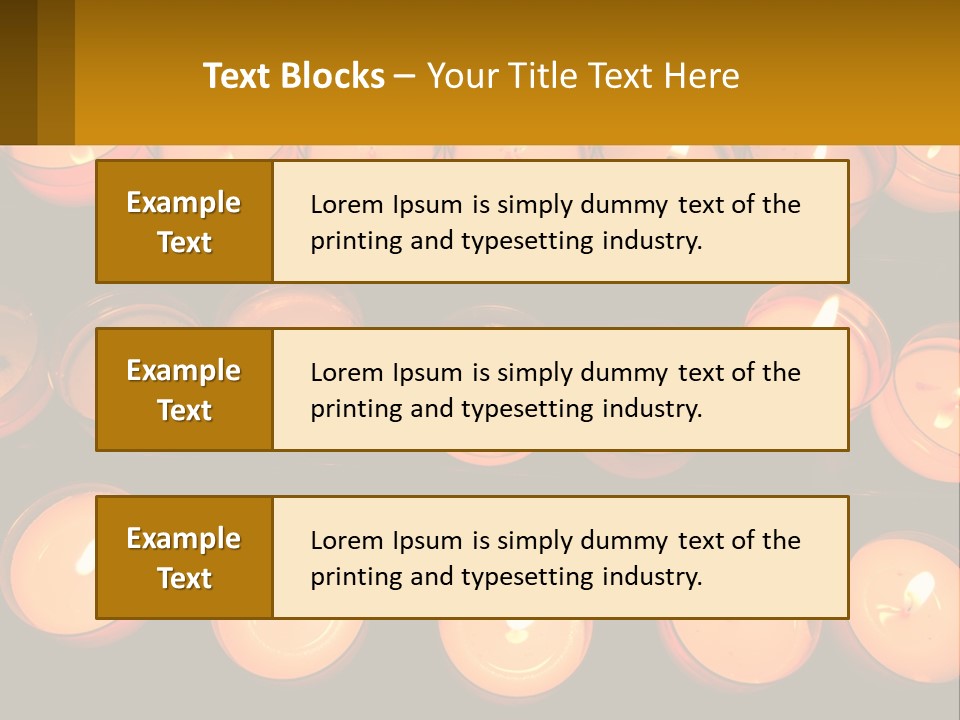 Many Lit Candles Are Arranged In A Row PowerPoint Template