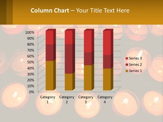 Many Lit Candles Are Arranged In A Row PowerPoint Template