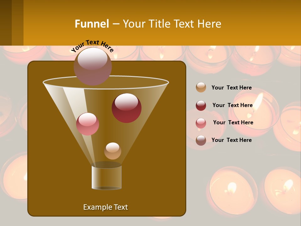 Many Lit Candles Are Arranged In A Row PowerPoint Template