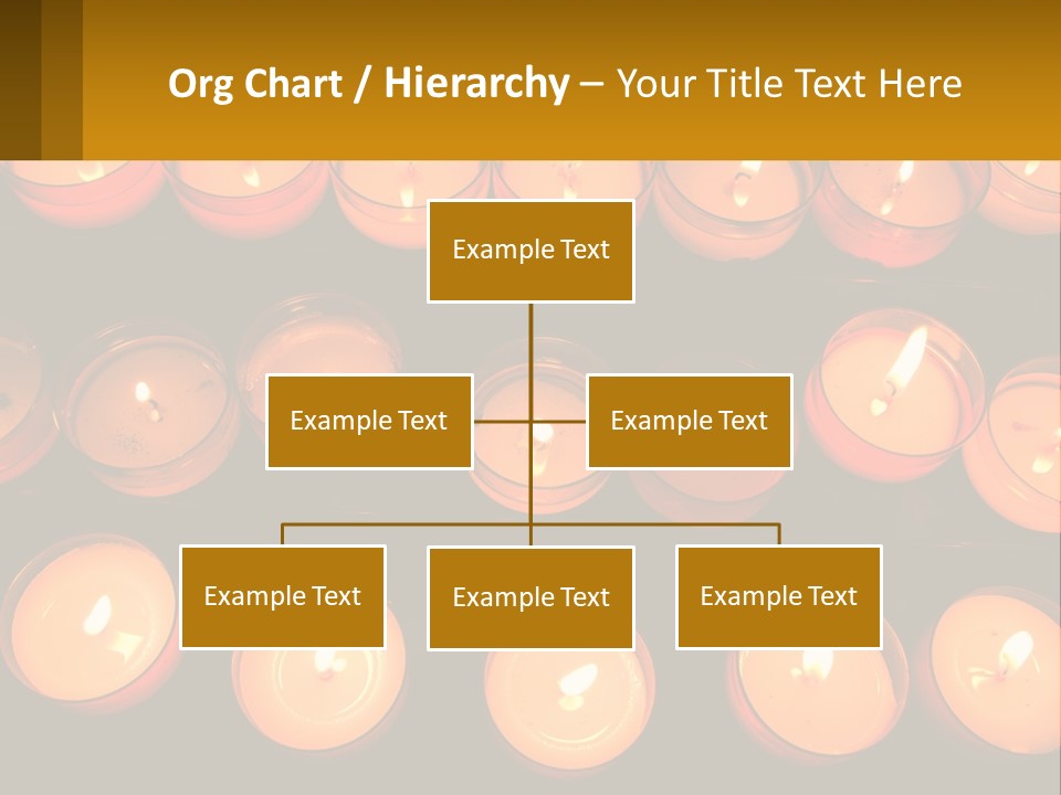 Many Lit Candles Are Arranged In A Row PowerPoint Template