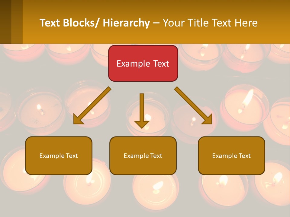 Many Lit Candles Are Arranged In A Row PowerPoint Template