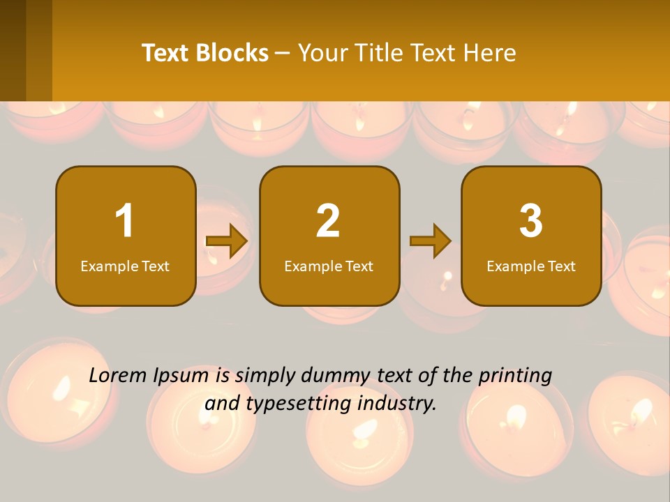 Many Lit Candles Are Arranged In A Row PowerPoint Template