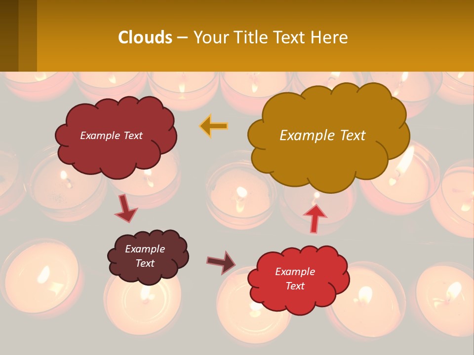 Many Lit Candles Are Arranged In A Row PowerPoint Template