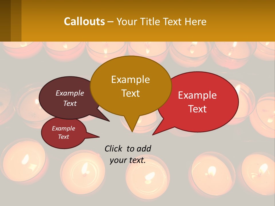 Many Lit Candles Are Arranged In A Row PowerPoint Template