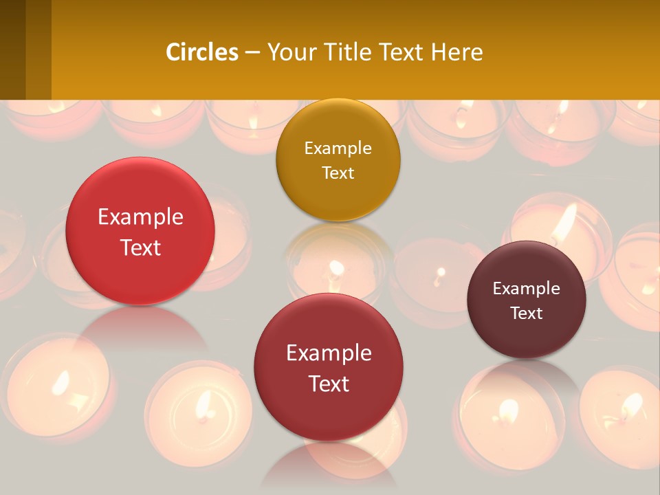 Many Lit Candles Are Arranged In A Row PowerPoint Template