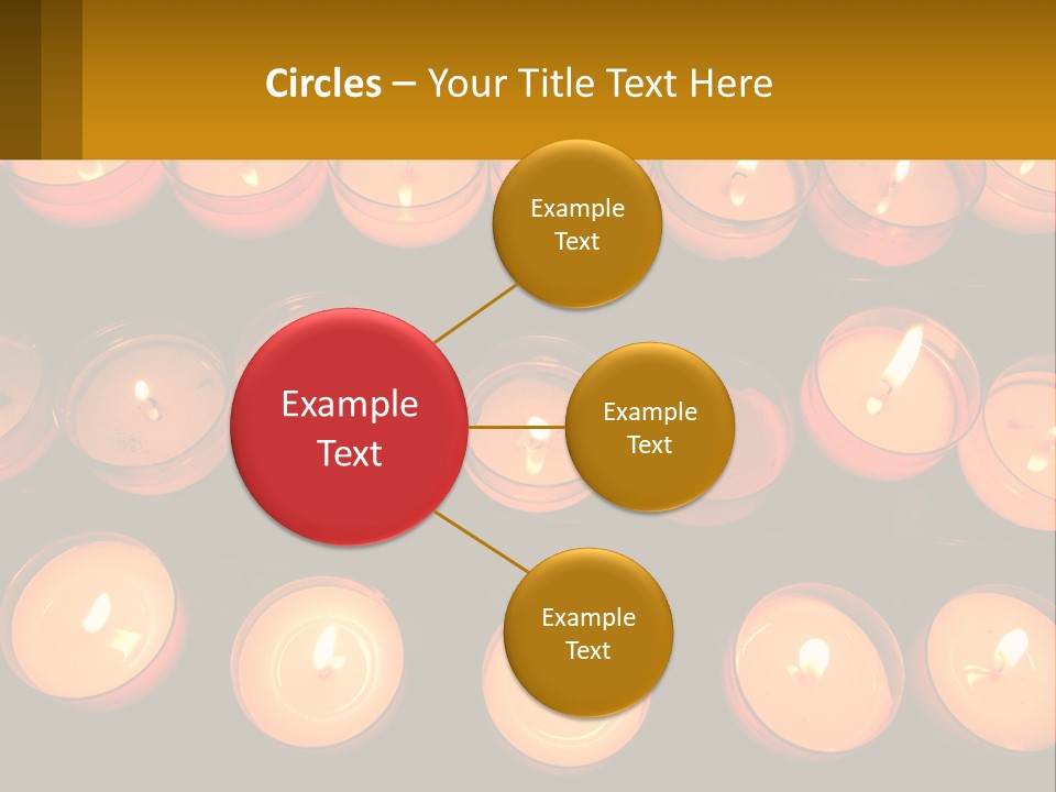 Many Lit Candles Are Arranged In A Row PowerPoint Template