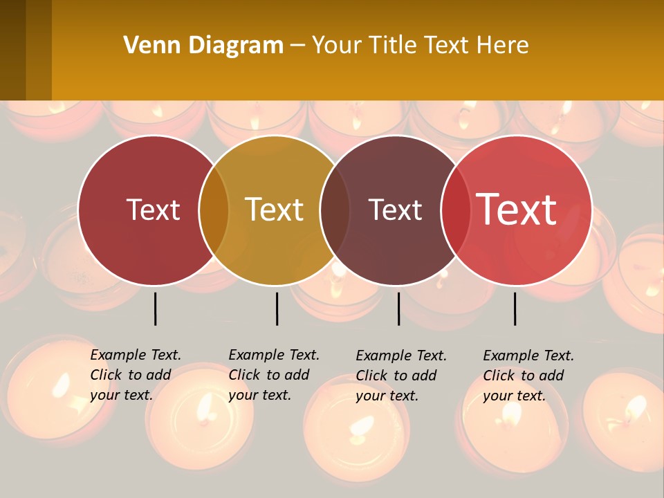 Many Lit Candles Are Arranged In A Row PowerPoint Template