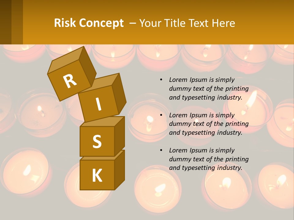 Many Lit Candles Are Arranged In A Row PowerPoint Template