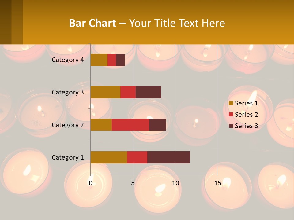 Many Lit Candles Are Arranged In A Row PowerPoint Template