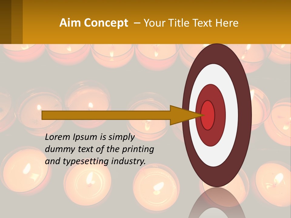 Many Lit Candles Are Arranged In A Row PowerPoint Template