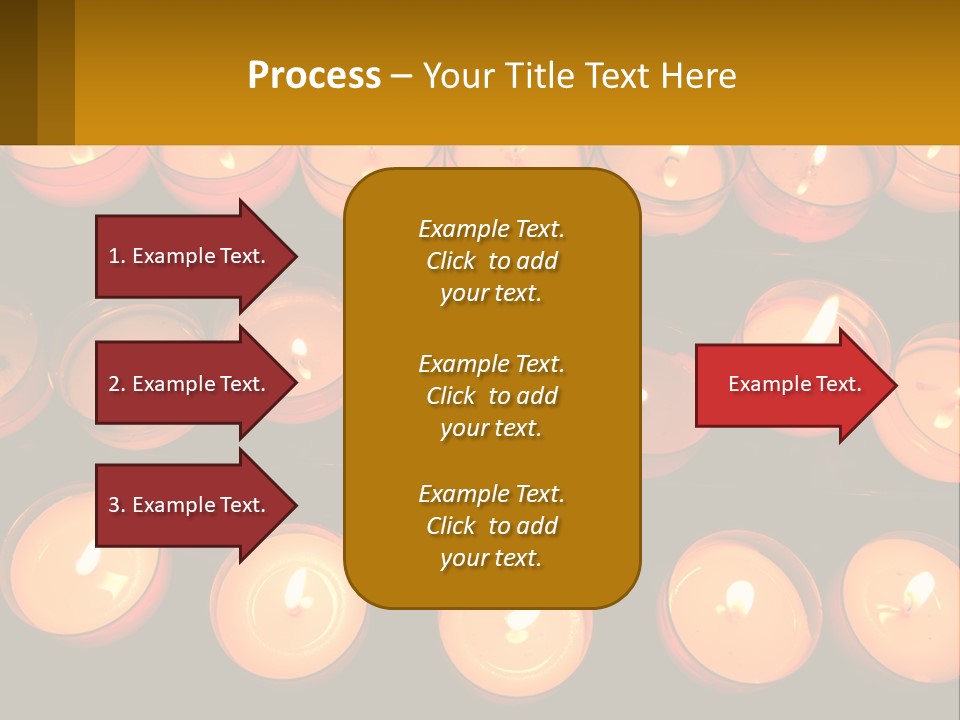 Many Lit Candles Are Arranged In A Row PowerPoint Template