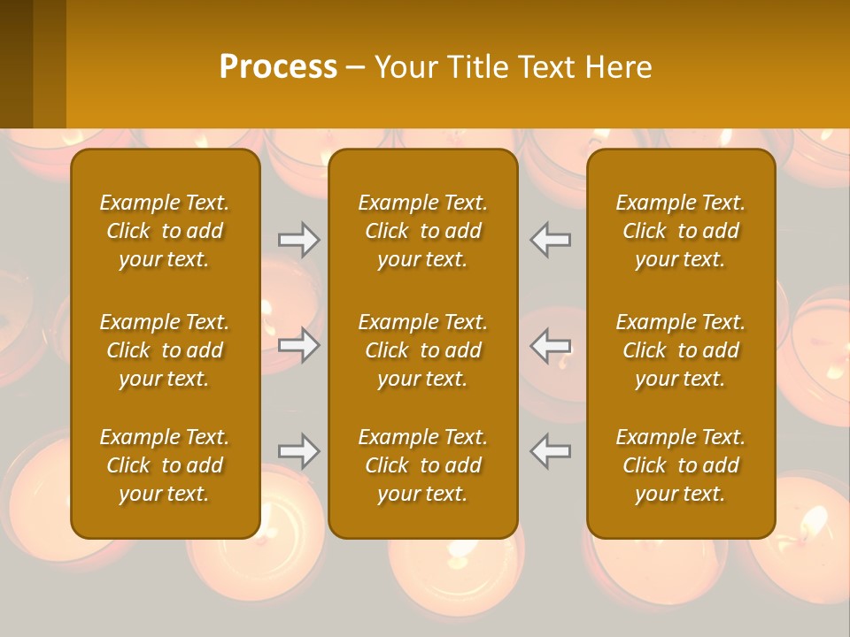 Many Lit Candles Are Arranged In A Row PowerPoint Template