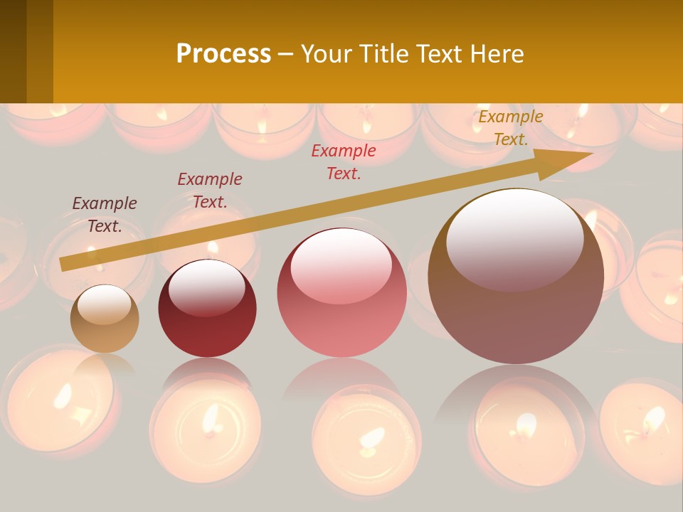 Many Lit Candles Are Arranged In A Row PowerPoint Template