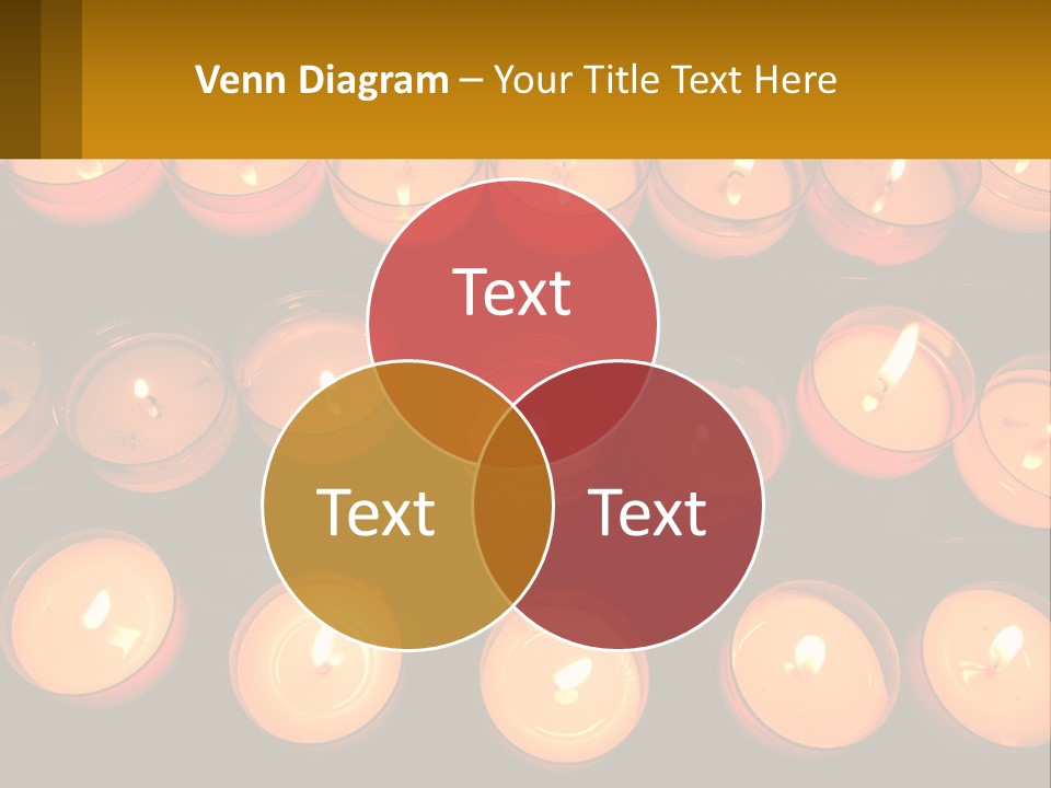 Many Lit Candles Are Arranged In A Row PowerPoint Template