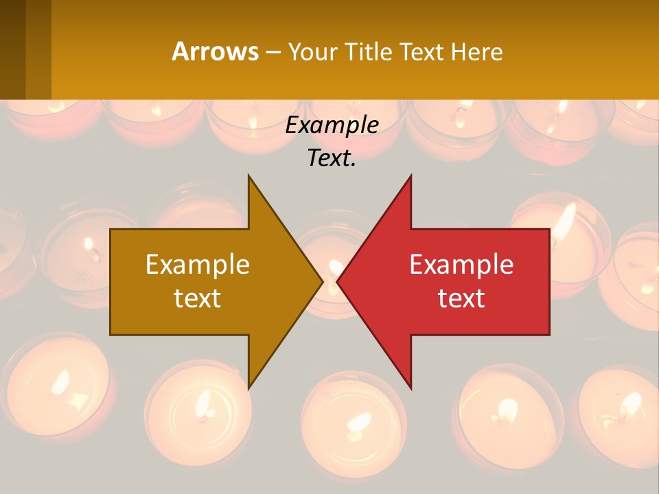 Many Lit Candles Are Arranged In A Row PowerPoint Template