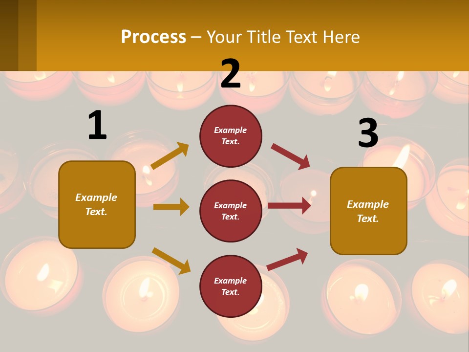 Many Lit Candles Are Arranged In A Row PowerPoint Template