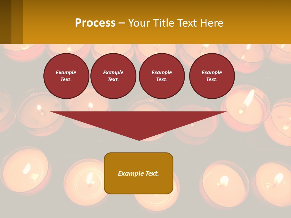 Many Lit Candles Are Arranged In A Row PowerPoint Template