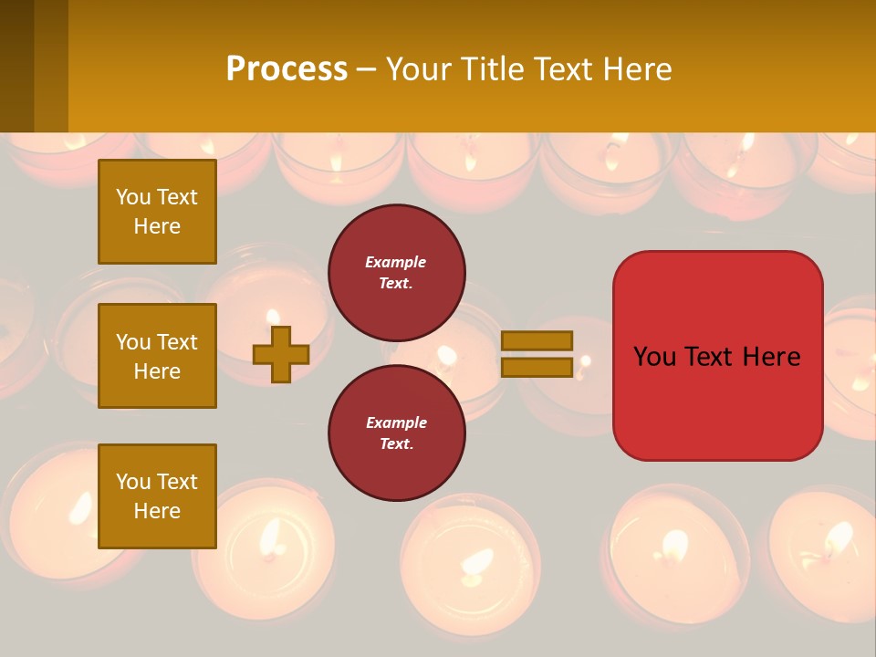 Many Lit Candles Are Arranged In A Row PowerPoint Template