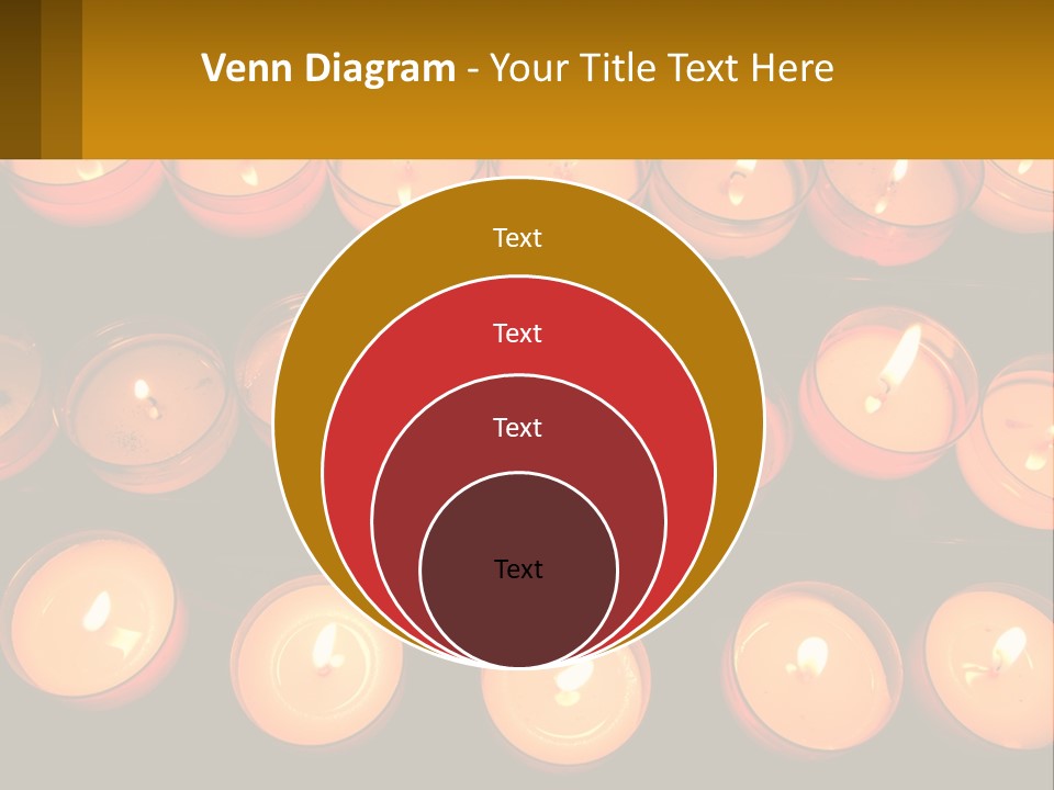 Many Lit Candles Are Arranged In A Row PowerPoint Template