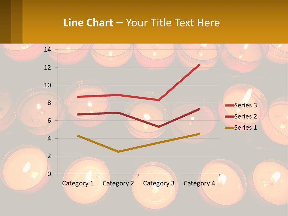 Many Lit Candles Are Arranged In A Row PowerPoint Template
