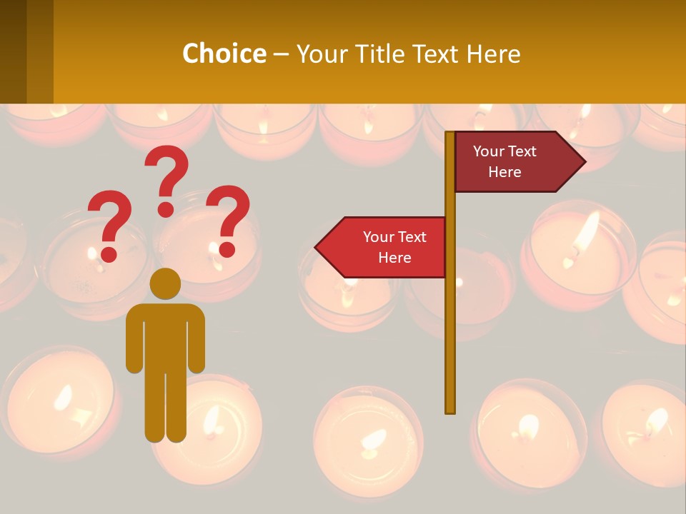Many Lit Candles Are Arranged In A Row PowerPoint Template