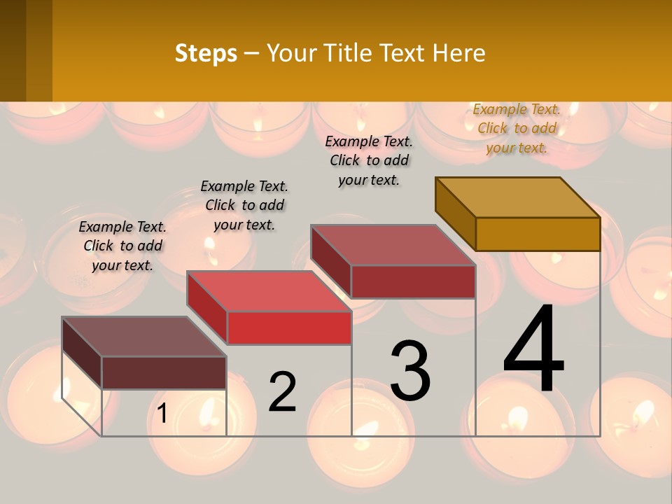Many Lit Candles Are Arranged In A Row PowerPoint Template