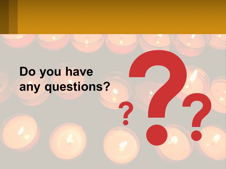 Many Lit Candles Are Arranged In A Row PowerPoint Template