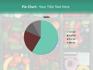 A Wooden Box Filled With Lots Of Candy PowerPoint Template