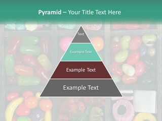 A Wooden Box Filled With Lots Of Candy PowerPoint Template