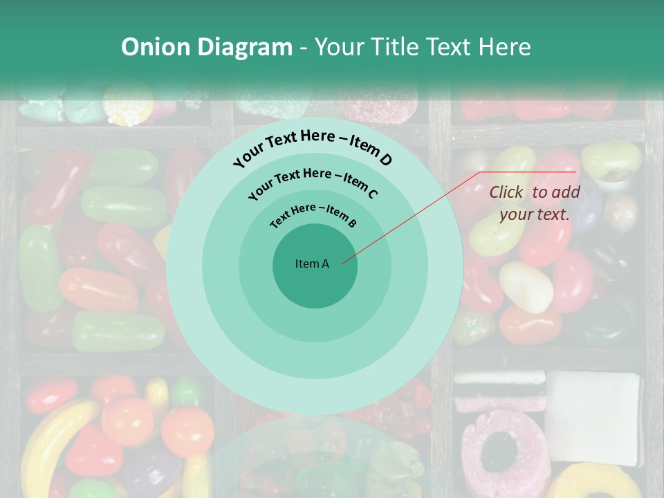 A Wooden Box Filled With Lots Of Candy PowerPoint Template