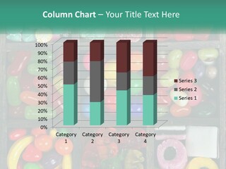 A Wooden Box Filled With Lots Of Candy PowerPoint Template
