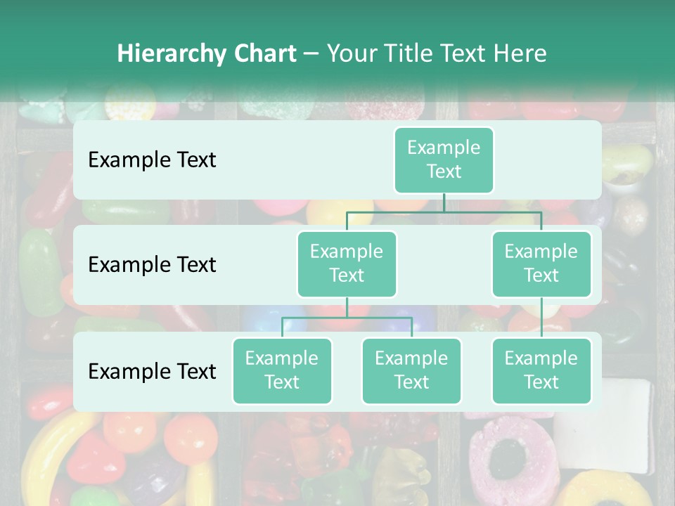 A Wooden Box Filled With Lots Of Candy PowerPoint Template