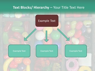 A Wooden Box Filled With Lots Of Candy PowerPoint Template