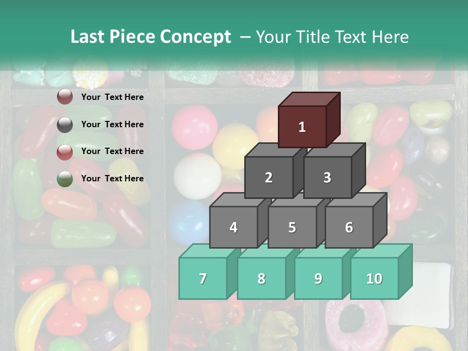 A Wooden Box Filled With Lots Of Candy PowerPoint Template