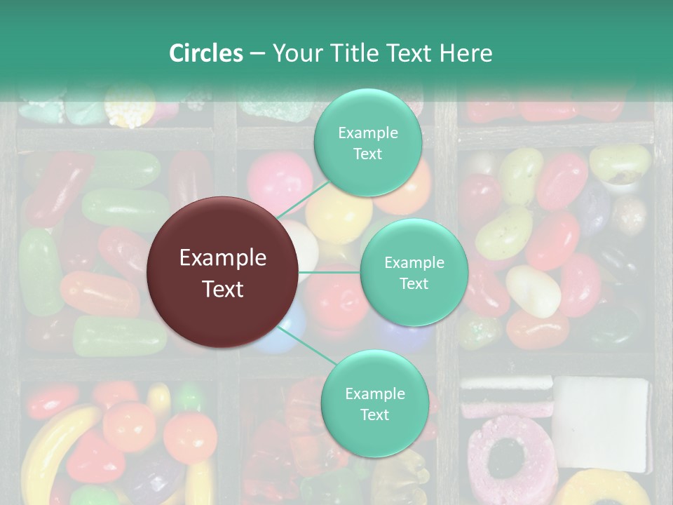 A Wooden Box Filled With Lots Of Candy PowerPoint Template