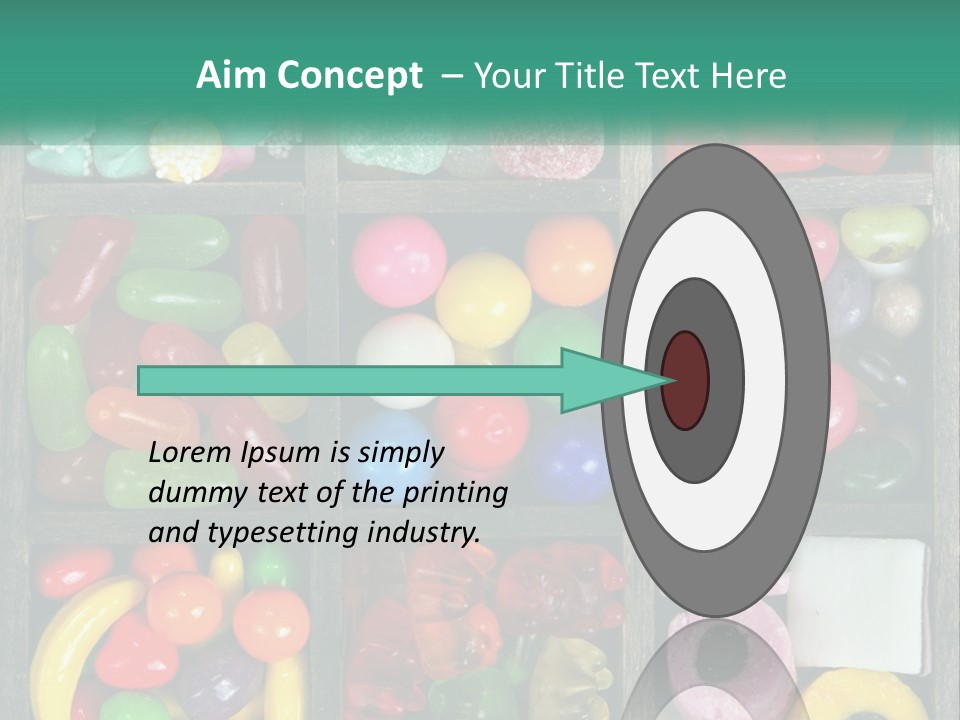 A Wooden Box Filled With Lots Of Candy PowerPoint Template